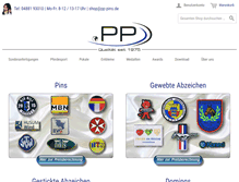 Tablet Screenshot of plaketten-petersen.de